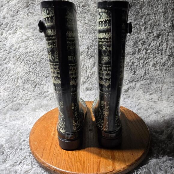 Sakroots by The Sak Print Rain Boots Womens Size 6 Rubber Tall Plush Lined Shoes - Picture 4 of 7